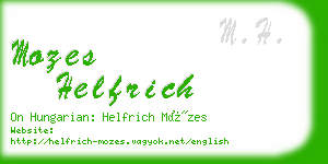 mozes helfrich business card